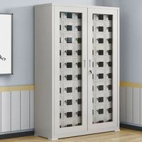 Armoire métallique avec porte en acrylique transparente, casier de recharge pour téléphone portable, casier de rangement pour téléphone à 60 portes avec clé, armoire en acier de taille personnalisée