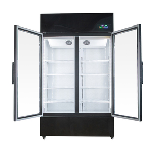 Réfrigérateur vertical commercial à double porte de 600 l, vitrine réfrigérée à basse température pour les magasins de proximité - Product Image 1
