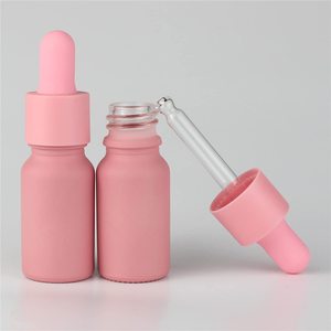 Botellas de vidrio rosa con cuentagotas 10ml para aceites esenciales, colonias y perfumes - Product Image 4