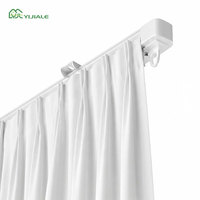 Rail de rideau mural droit flexible portable YIJIALE de 246 cm avec poteau supplémentaire en fer pour hôpital