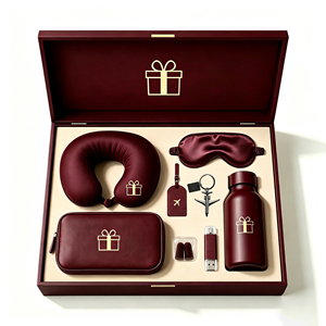 Nouvelles Idées <span class=keywords><strong>de</strong></span> Produits 2026 – Ensembles Cadeaux <span class=keywords><strong>de</strong></span> Voyage Personnels Luxe: Boîte MDF, Tasse Isotherme, Sac <span class=keywords><strong>de</strong></span> Rangement, Étiquette Bagage, Oreiller à Mémoire <span class=keywords><strong>de</strong></span> Forme - Product Image 2