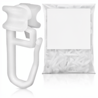 Crochets de rideau larges en plastique de 10 mm pour rails - Installation facile, design contemporain, accessoires de rideau pour salon