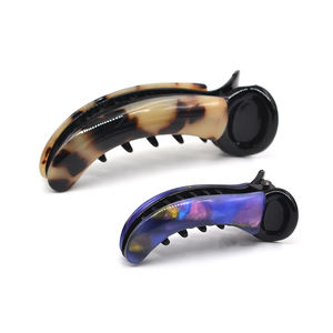 Pince à cheveux luxueux et uniques en acétate, 1 pièce, accessoires pour les cheveux épais et fins, style corne, - Product Image 6