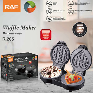 Gaufrier <span class=keywords><strong>belge</strong></span> individuel <span class=keywords><strong>en</strong></span> forme de cœur RAF Home, double mini gaufrier - Product Image 2