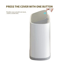 BX Poubelle de rangement pour cuisine et salle de bain Poubelle à couvercle à ressort en plastique avec fente Poubelle de style moderne