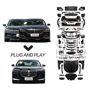Kit carrosserie pour <span class=keywords><strong>BMW</strong></span> 7 G12, mise à niveau vers G70 MT : Pare-chocs avant et arrière, calandre, phares, feux arrière, jupes latérales, capot, ailes, diffuseur, sorties d'échappement - Product Image 1