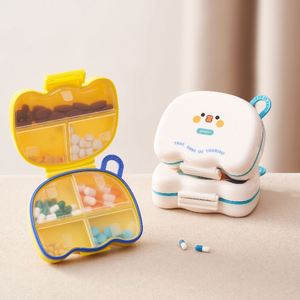 Boîte à pilules portable multi-compartiments, idéale pour la maison et les voyages, pour le matin, l'après-midi et le soir, emballage polyvalent - Product Image 1