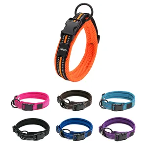 2024 New Style Luxury Adjustable Polyester Color Pet COLLAR Fashion Personalized Cute Color Dog Collar