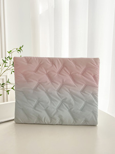 Funda acolchada suave para portátil de 14 pulgadas para mujer, estilo coreano, ligera, portátil, impermeable, bolso bandolera para portátil. - Product Image 5