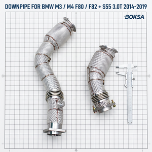 Collecteur d'échappement personnalisé avec catalyseur pour M3/M4 F80/F82 S55 3.0T 2014-2019 en acier inoxydable 1,5 mm à haut débit 100/200/300/400 catalyseur - Product Image 1