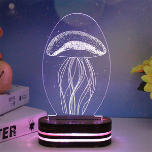 Cartoon Bear Night Light 3D LED Illusion 7 Color Touch Button Desk Lamp Room Decor Light - Product Image 6