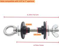 Accessoires pour Power Rack - 1 Paire de Crochets en Acier pour Bandes de Résistance, Supports en O-Ring pour Squat Rack, Portables et Durables pour l'Haltérophilie