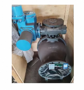 Vanne à boisseau sphérique à commande électrique avec raccordement à brides DN400 pour applications industrielles de gaz à haute température - Product Image 1