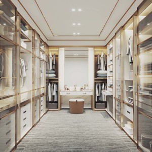 Armoire de chambre à coucher moderne en bois massif de chêne avec charnières JINGSHUN, armoire intégrée, armoire à vêtements, assemblage <span class=keywords><strong>intégré</strong></span> - Product Image 4