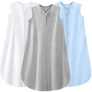 Sac de couchage pour bébé en bambou, avec fermeture éclair bidirectionnelle pour un changement de couche facile - Product Image 4