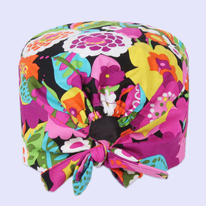 Casquettes de gommage cheveux longs hôpital pour animaux de compagnie vétérinaire médecin de travail chapeaux médicaux respirant <span class=keywords><strong>agence</strong></span> de beauté imprimé infirmière casquette chirurgicale - Product Image 5