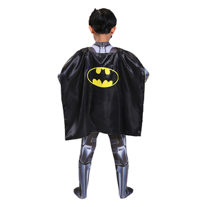 Vente chaude <span class=keywords><strong>Halloween</strong></span> Enfant Vampire Chauve-Souris Homme Combinaison TV & Film Muscle Cosplay Costume Noir Chauve-Souris Homme Avec Cape - Product Image 4