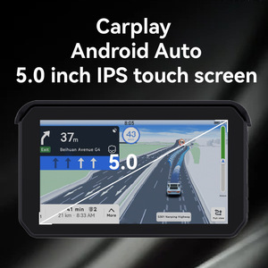 Navegador GPS portátil <span class=keywords><strong>para</strong></span> motocicleta con <span class=keywords><strong>pantalla</strong></span> táctil IPS <span class=keywords><strong>de</strong></span> 5 pulgadas, CarPlay inalámbrico, <span class=keywords><strong>Android</strong></span> Auto, doble lente, cámara <span class=keywords><strong>de</strong></span> visión trasera y grabadora <span class=keywords><strong>de</strong></span> conducción. - Product Image 2