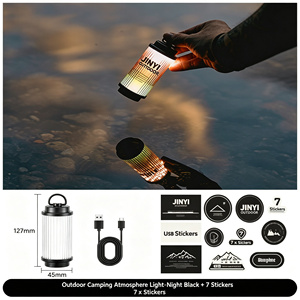 Retro LED Camping Lantern Multi-Function Work <b>Light</b> for Outdoor Fishing <b>Waterproof</b> Battery Powered Atmosphere - Product Image 2