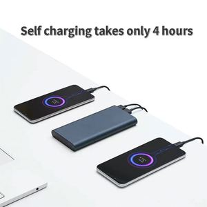 Batterie externe personnalisée 10000 mAh noire, chargeur rapide, promotion, station de batterie externe pour les entreprises - Product Image 4