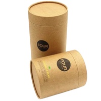 Empaque de Tubo de Papel Kraft Personalizado, Ecológico, para Café, Té, Cilindro de Papel Kraft Marrón, Caja de Tubo para Sushi