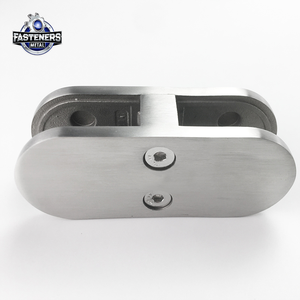 Pince à verre ronde à 180 degrés | Connecteur en verre en acier inoxydable pour rampe sans cadre et épissure de panneau de verre de balcon - Product Image 2