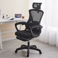 Silla Ergonómica Moderna China con Respaldo Alto de Malla, Altura Ajustable y Giratoria para Oficina y Escritorio de Computadora en Casa