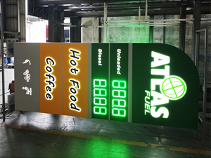 Panneaux Totem Pylônes Personnalisés en Aluminium LED pour Stations-Service, Affichage Numérique LED des Prix - Product Image 5