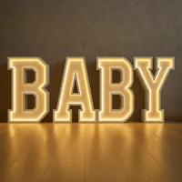 DakeSign – Lettres lumineuses LED personnalisables, panneau rétro pour mariage, enseigne géante lumineuse en métal, panneau publicitaire directionnel