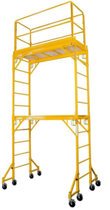 Mini échafaudage mobile moderne en aluminium avec roues verrouillables, capacité de charge de 250 kg, plateforme de travail pour travaux de <span class=keywords><strong>construction</strong></span> - Product Image 6
