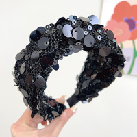 Nouveau été doux doux gros paillettes croix bandeau bandeau cheveux et Simple fille exquis accessoire de cheveux