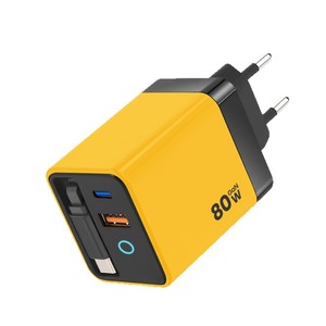 เครื่องชาร์จติดผนัง 80W พร้อมสายเคเบิล Type-C แบบยืดหดได้ รองรับการชาร์จเร็ว PD สำหรับโทรศัพท์ Apple Huawei Xiaomi - Product Image 5