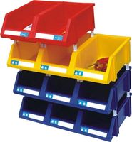 Pile de stockage industrielle multicolore personnalisable Carton en plastique pratique A4 boîte de pièces vernissage gaufrage manutention entrepôt
