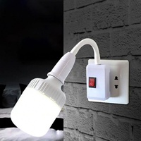Adaptateur flexible pour ampoule LED avec interrupteur marche/arrêt, prise EU US UK, convertisseur universel de douille E27