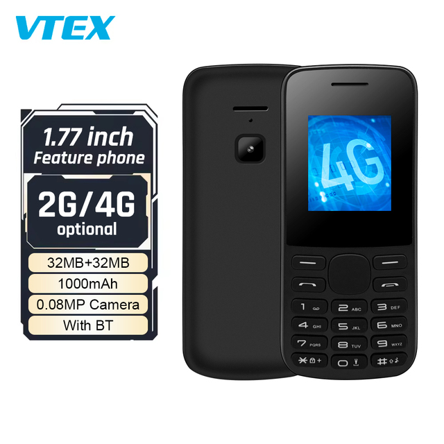 Low Price Cell Phones 1.77 Inch 4G Feature Phone With Flashlight Function