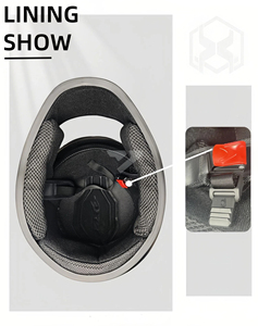Nouveau ABS unisexe Flip moto casques LED feu arrière visage ouvert casque tête <span class=keywords><strong>garde</strong></span> DOT approuvé fermeture à dégagement rapide double tout - Product Image 4