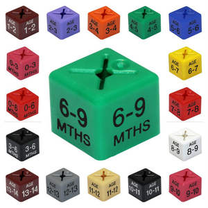 Marqueurs de taille en plastique pour cintres, cubes de taille pré-imprimés, différence entre les tailles - Product Image 5