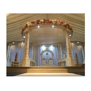 ชุดแมนเด็ปเสาคู่จากอินเดียเสาคู่ดีไซน์หรูเสาคู่ทำจากเส้นใยของตกแต่งเวทีภาษาอังกฤษ - Product Image 1