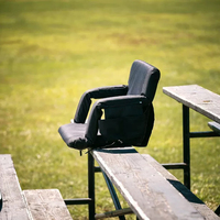 Sièges de stade chauffants Coussin Chaise de stade Chaise pliable pour gradins avec poches d'appui arrière pour accoudoirs