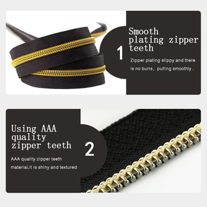 Usine en gros 3 #4 #5 #7 #8 #10 # or et argent or dents galvanoplastie dents par rouleau sacs <span class=keywords><strong>valise</strong></span> Nylon fermeture éclair rouleau - Product Image 3