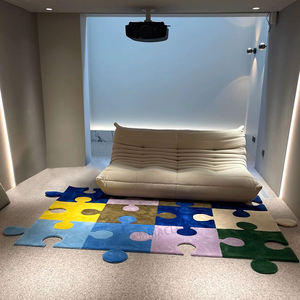 Dalles de moquette, <span class=keywords><strong>tapis</strong></span> en forme de <span class=keywords><strong>puzzle</strong></span>, <span class=keywords><strong>tapis</strong></span> en laine touffetée personnalisé, <span class=keywords><strong>tapis</strong></span> de sol, <span class=keywords><strong>tapis</strong></span> en peluche épais pour bébé, <span class=keywords><strong>tapis</strong></span> de <span class=keywords><strong>puzzle</strong></span> pour enfants - Product Image 4
