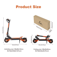 Trottinette électrique pliable KUGOO F4 MAX pour adultes, pneus larges, vitesse rapide, autonomie de 110 km, 75 km/h, 60V 23.4Ah, idéale pour la ville