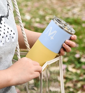 2026 Luxury Stainless Steel Coffee Mug Wholesale Custom Logo Insulated Travel Cup Color Block Portable Beer Tumbler Lid - Product Image 6