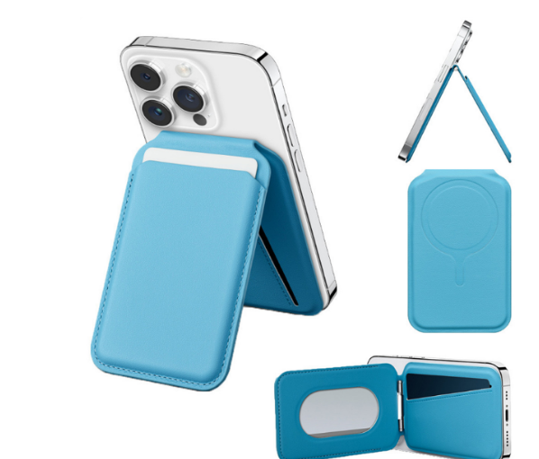 Magnetic Wallet Compatible with MagSafe Wallet iPhone Wallet with Adjustable Stand Pu Material for iPhone 16/15/14/13/12 Series