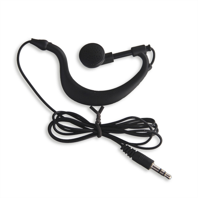 35mm Plug  G Shape Soft Ear Hook Headset Tour Guide Earphones Listen Only Headphone for  Radio Walkie Talkie Transceivers
