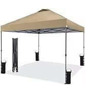 Pop-Up Eenzijdige Strandtent Gele Afdekking Aluminium Buiten Zonnescherm Evenementen Feesten Camping Tuinhuisje Vouwtuin - Product Image 2