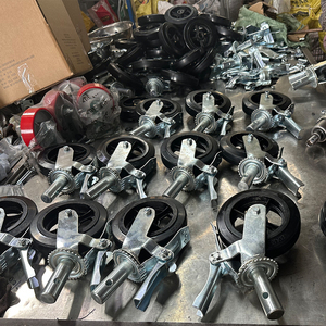 6 "8" im lặng cao su hấp thụ sốc <span class=keywords><strong>Caster</strong></span> bánh xe chống trượt di động giàn giáo <span class=keywords><strong>Caster</strong></span> bánh xe với hộp - Product Image 5