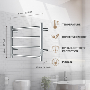 Sèche-serviettes électrique mural haut de gamme à 4 barres avec <span class=keywords><strong>minuterie</strong></span> pour appartement - Product Image 6