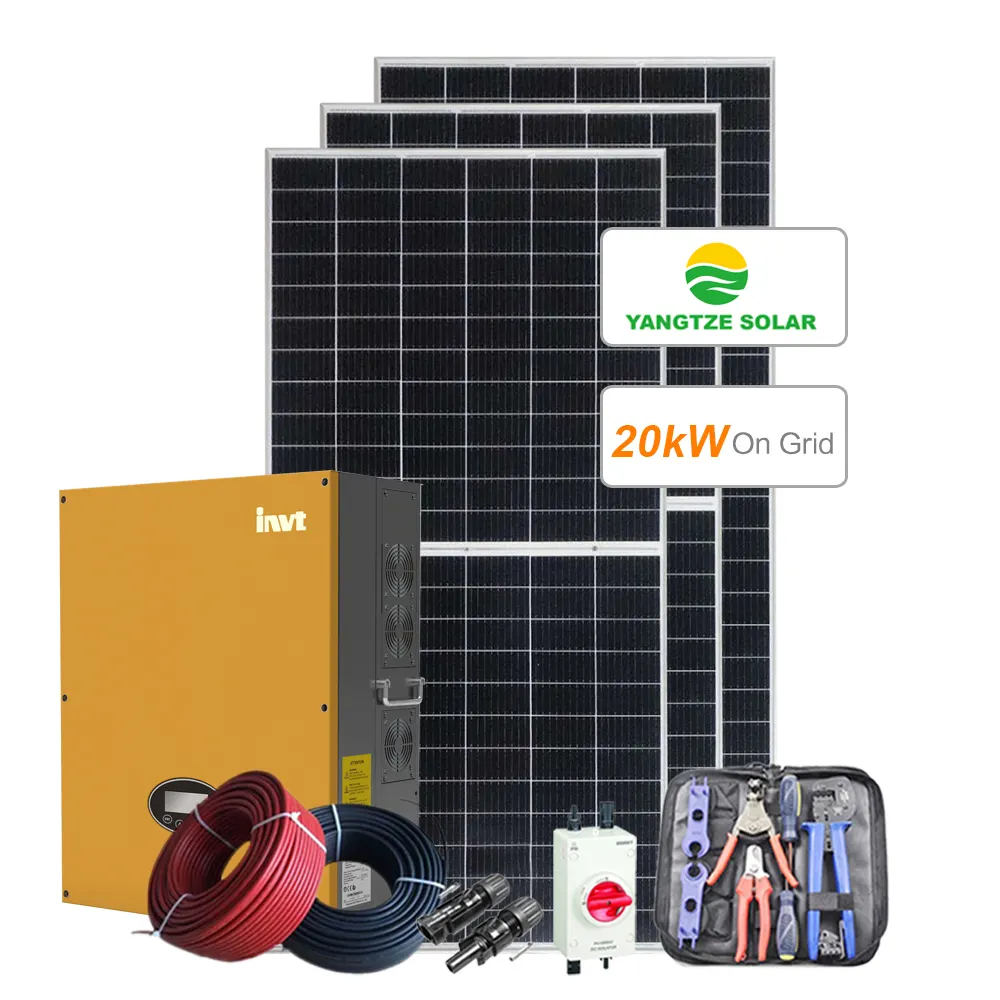 Miễn phí vận chuyển 20kW lưới Tie nhà năng lượng mặt trời hệ thống máy phát điện
