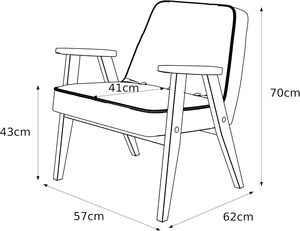 Fauteuil d'appoint en tissu minimaliste et moderne Dishi, confortable pour la salle à manger, le salon, la villa, l'hôtel, les loisirs - pour la chambre à coucher, l'appartement - Product Image 6